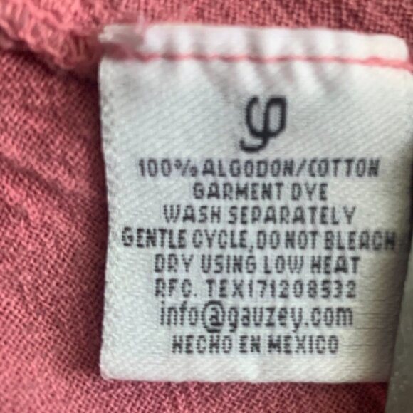 Gauzey Cotton Asymmetric Tunic Top Tie Dye Lagenlook XL Pink #43L - Picture 7 of 8